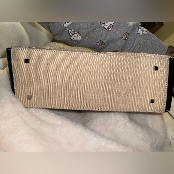 Preston & York Cream Floral Tote with Bamboo Handles - Picture 7 of 15